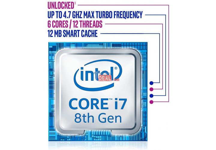 Intel Core i7-8700K Desktop Processor 6 Cores up to 4.7GHz Turbo